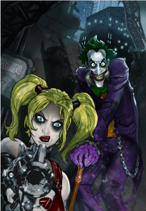 Nadruk Joker + Harley Quinn - Przód