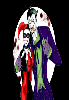 Nadruk Joker + Harley Quinn - Przód