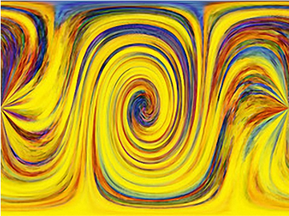 Nadruk Yellow Spiral - Przód