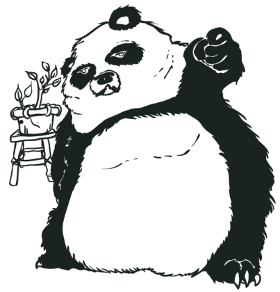 Nadruk Panda - Przód
