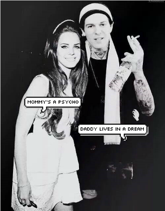 Nadruk mom & dad (Lana Del Rey & Jesse Rutherford - Przód