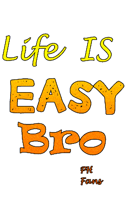 Nadruk Life is easy bro komiks - Przód