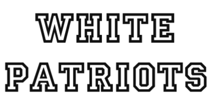 Nadruk White Patriots męska biała - Tył