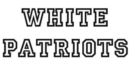 Nadruk White Patriots damska biała - Tył