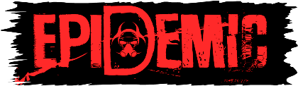 Nadruk Epidemic wzór 7 czarna logo czerwone - Przód