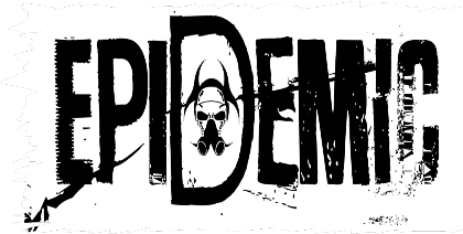 Nadruk Epidemic wzór 8 biała logo czarne - Przód