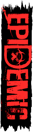 Nadruk Epidemic wzór 15 czarna logo czerwone - Przód