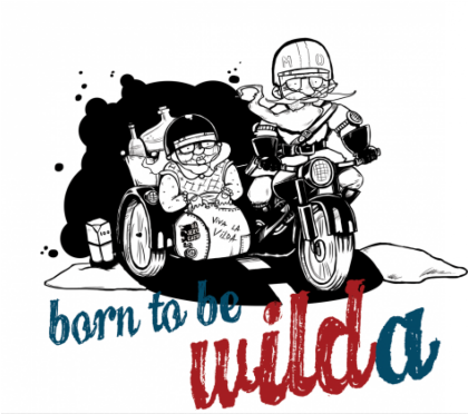 Nadruk Born to be wilda - Przód