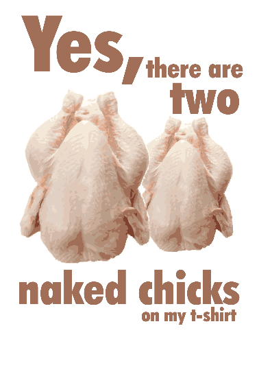 Nadruk Naked chicks
