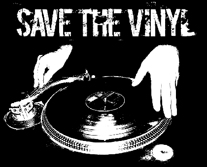Nadruk save the vinyl woman - Przód
