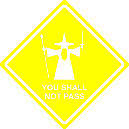 Nadruk you shall not pass - gandalf - Przód