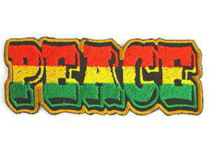 Nadruk Rasta Peace Respect T-Shirt - Przód
