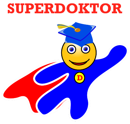 Nadruk Superdoktor - prezent na obronę doktoratu - Przód