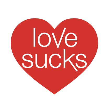 Nadruk Love Sucks - Przód