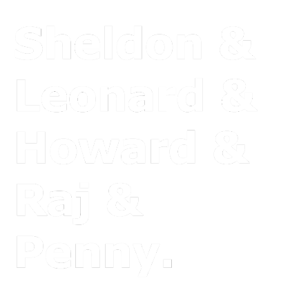 Nadruk Sheldon & Leonard & Howard & Raj & Penny - Przód