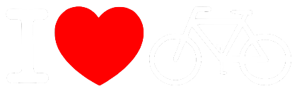 Nadruk I love rower -  czarna - Przód