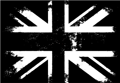 Nadruk Flaga Wielkiej Brytanii czarna - Przód