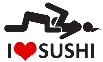 Nadruk I Love sushi - Przód