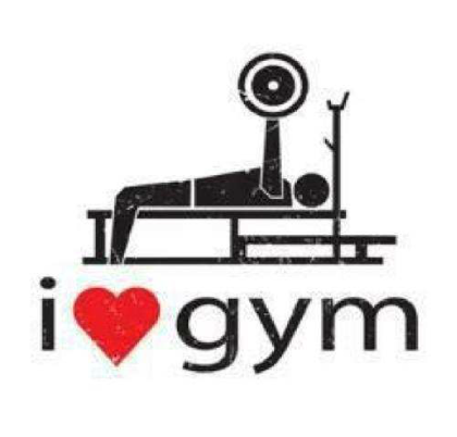 Nadruk I love GYM - Przód