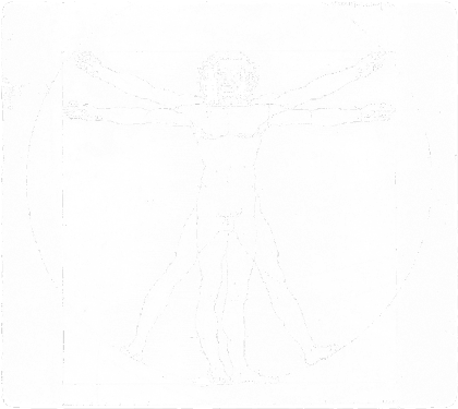 Nadruk leonardo da vinci vitruvian man - Przód