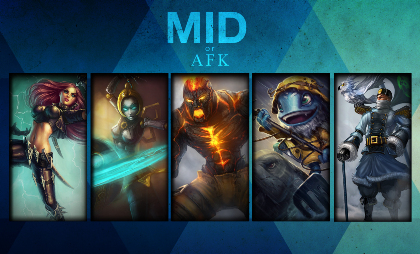 Nadruk MID OR AFK League of Legends - Przód