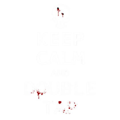 Nadruk Keep Calm and Double Tap - Przód