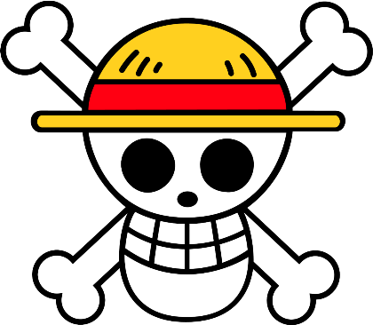 Nadruk One Piece- Straw Hat logo - Przód