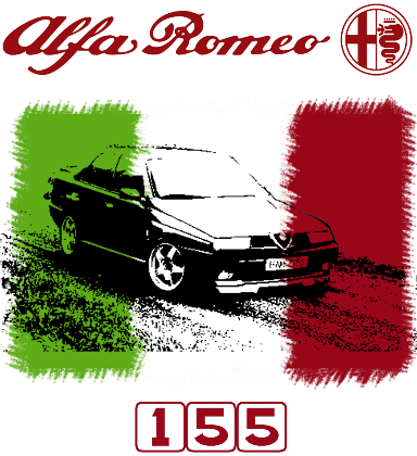 Nadruk Alfa Romeo 155 - Przód