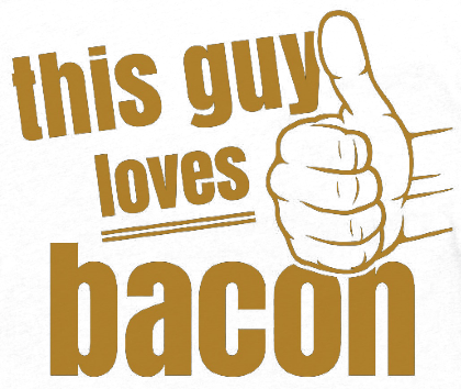 Nadruk this guy loves bacon - Przód
