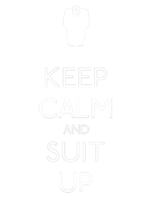 Nadruk Keep Calm and Suit Up - Przód