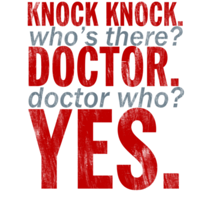 Nadruk Knock Knock Doctor Who - Przód