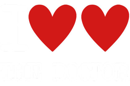Nadruk I Heart The Doctor - Przód