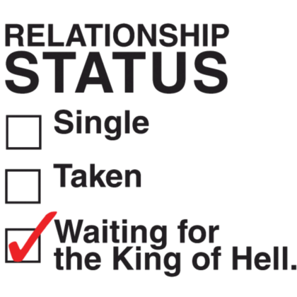Nadruk Waiting for The King of Hell - Przód