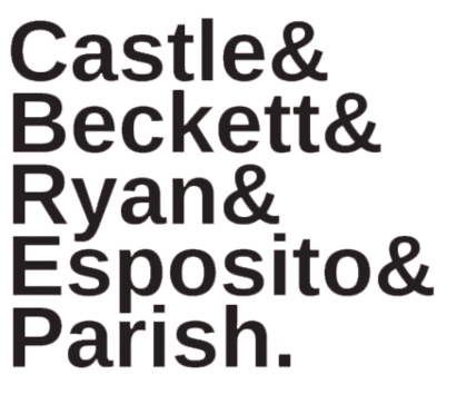 Nadruk Castle Cast Names - Przód