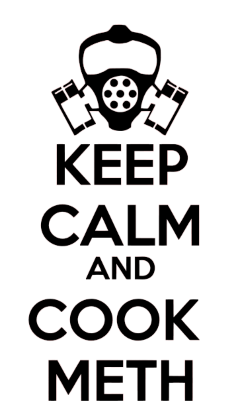 Nadruk Keep Calm and Cook Meth - Przód