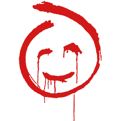 Nadruk Red John Face - Przód