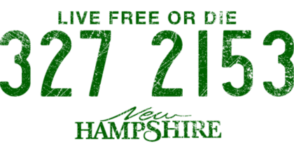 Nadruk New Hampshire - Live Free or Die - Przód