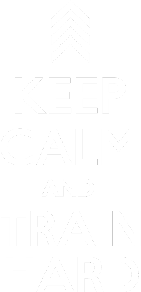 Nadruk Keep Calm Train Hard - Przód