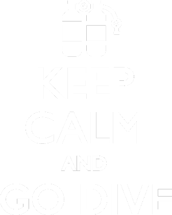 Nadruk Keep Calm Go Dive - Przód