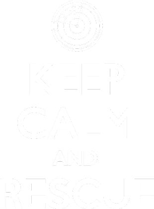 Nadruk Keep Calm Rescue - Przód