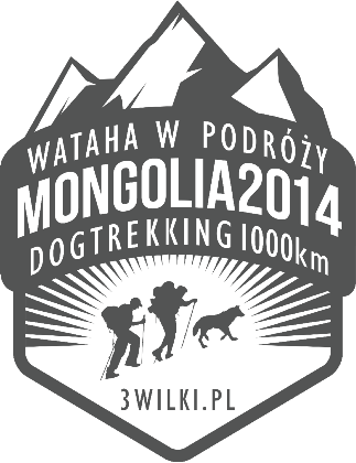 Nadruk Mongolia dogtrekking - Przód