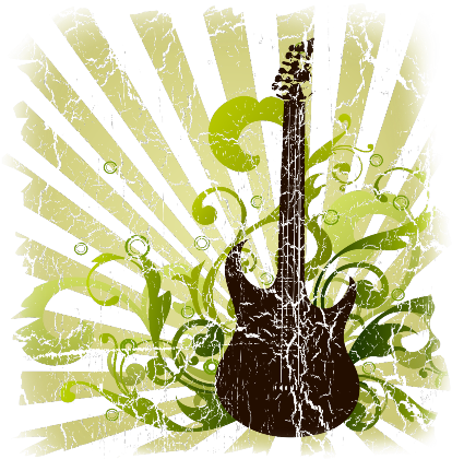 Nadruk Grunge guitar