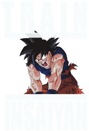 Nadruk Dragon Ball Train insaiyan - Przód