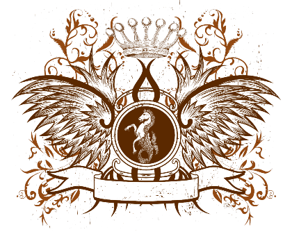 Nadruk T-shirt horse with wings - Przód