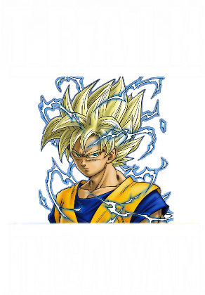 Nadruk Dragon Ball Train insaiyan - Przód