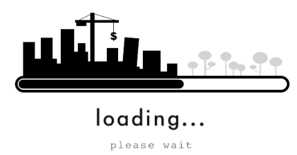 Nadruk Loading - please wait - Przód