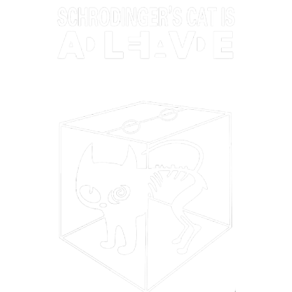 Nadruk Schrodinger's Cat - Przód