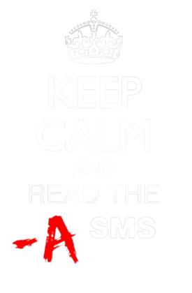 Nadruk Keep Calm and Read the A SMS - Przód