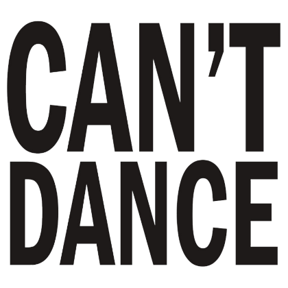 Nadruk Can't Dance - Przód