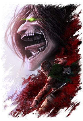 Nadruk Eren Jaeger Attack on Titan - Przód